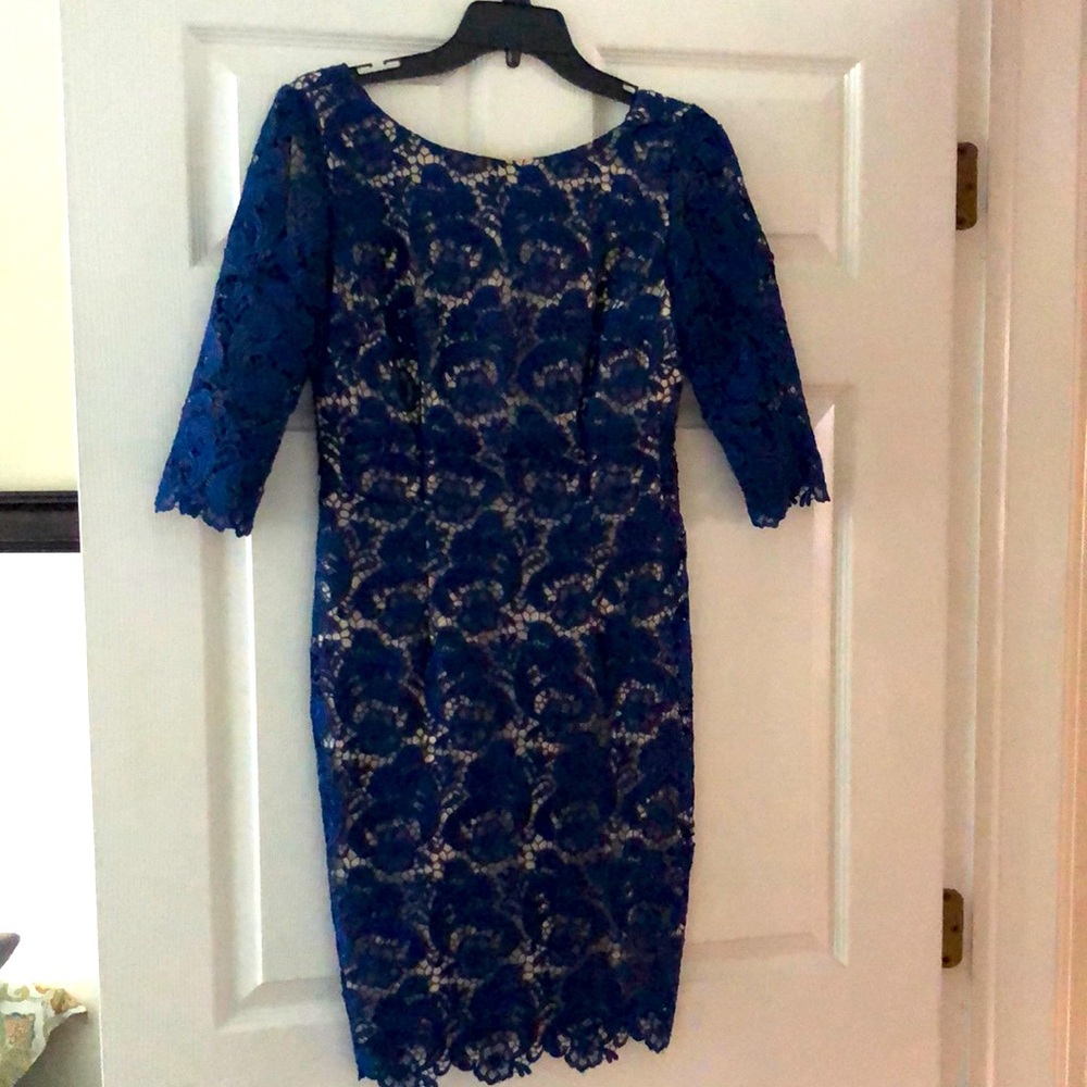 Royal blue lace dress